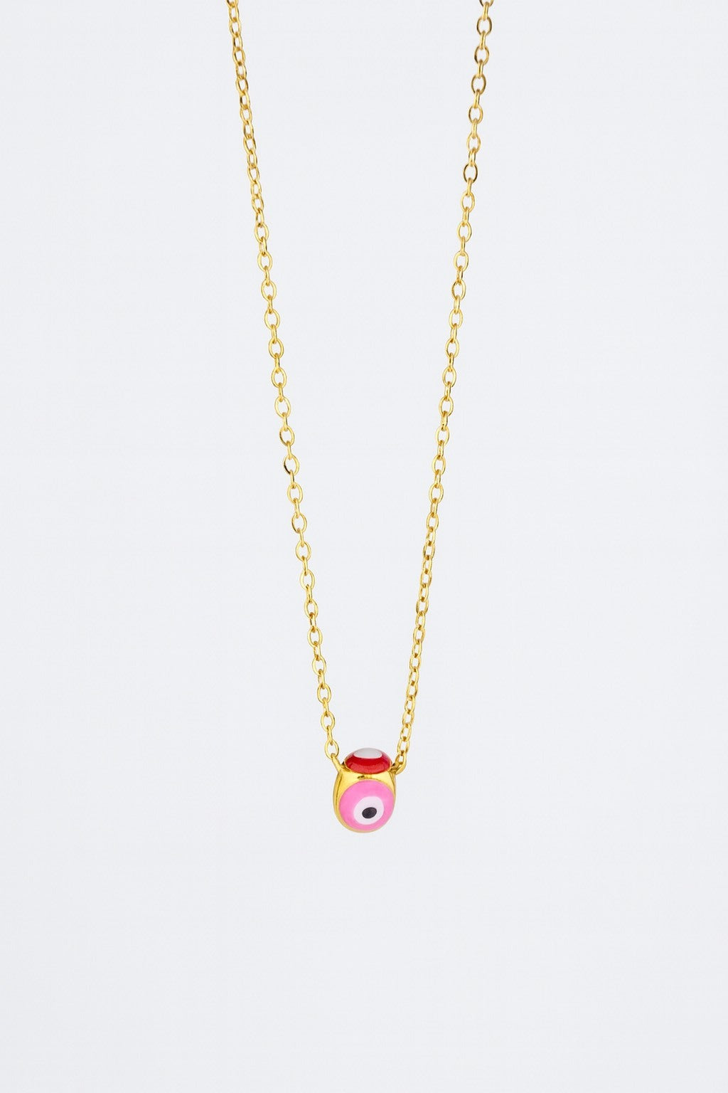 Stainless Steel Colorful Mini Evil Eye Spinner Necklace