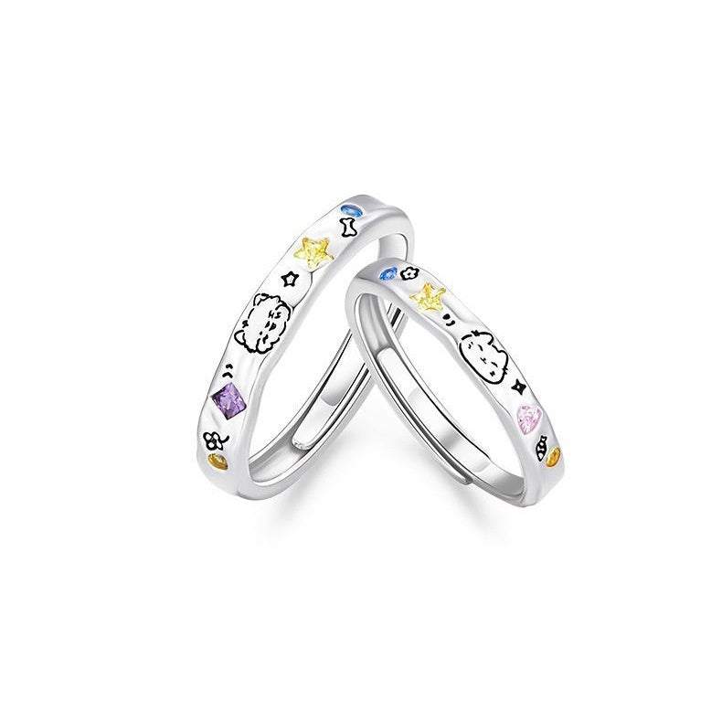 S925 Sterling Silver Cute Pet Ring