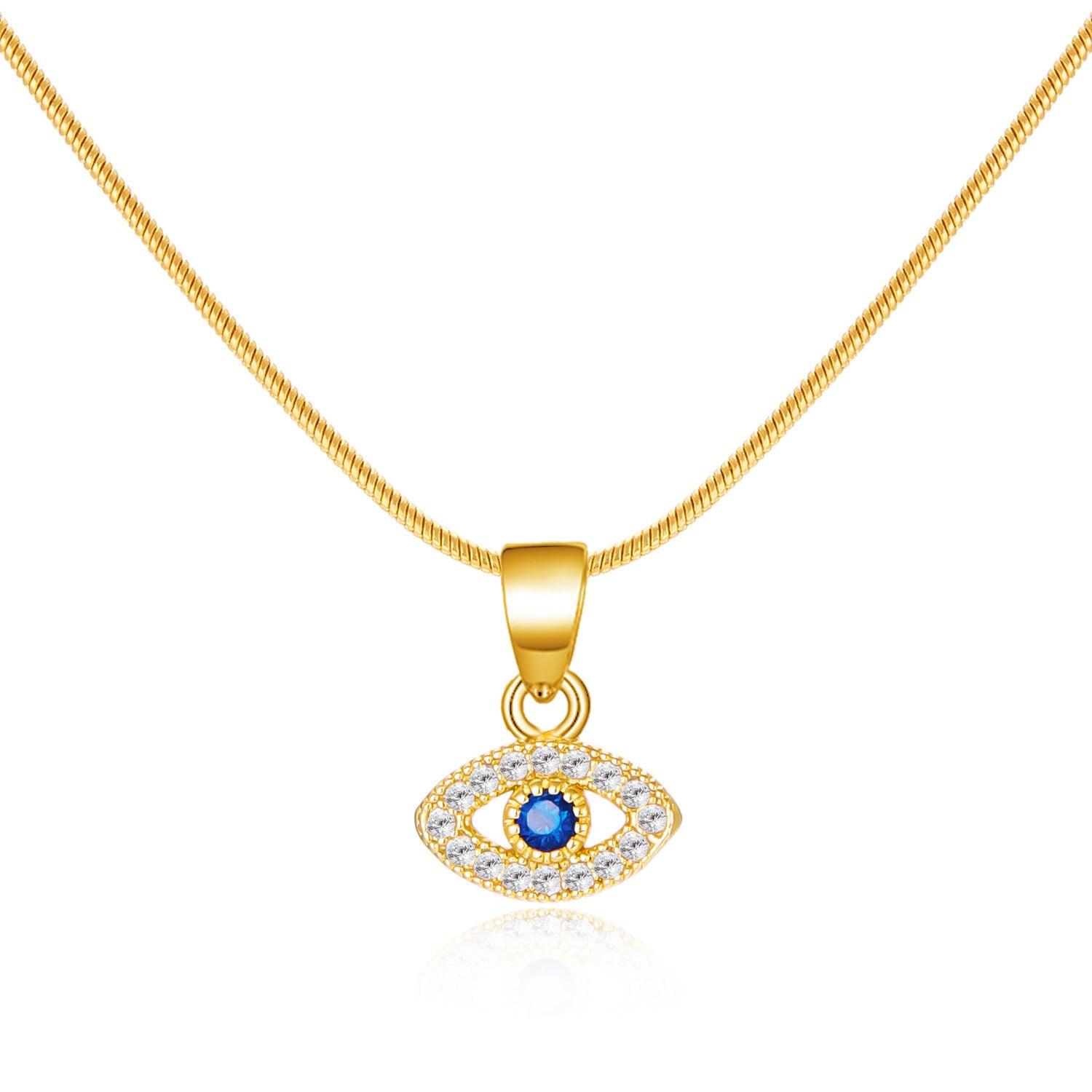 Blue Eyes Fashion Diamond Devil's Eye Necklace