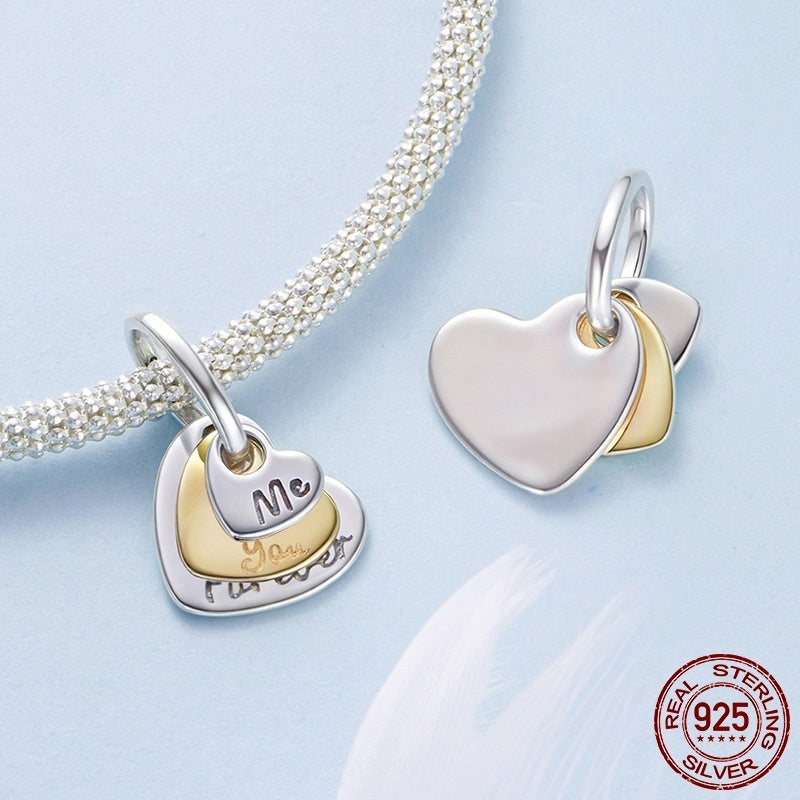 S925 Sterling Silver Beads Eternal Love Pendant Parts