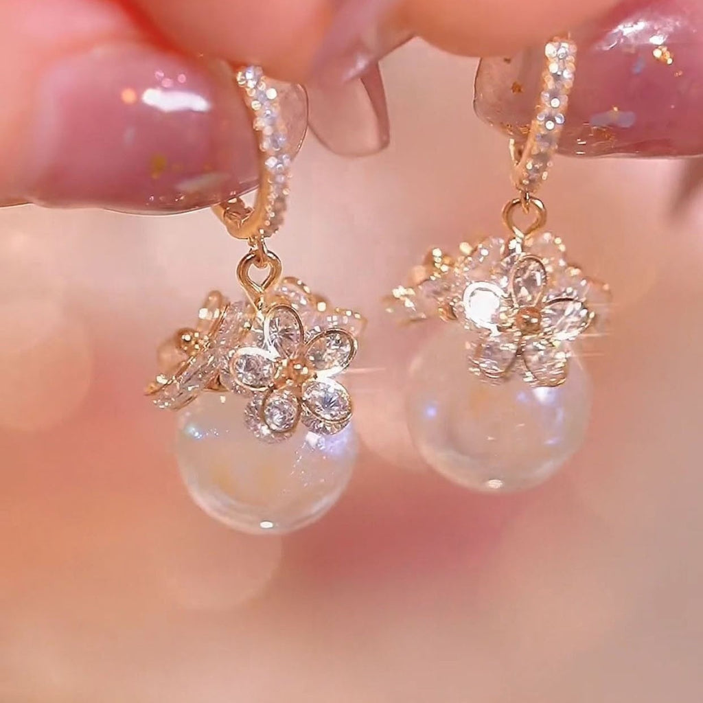 All-matching Elegant Simple Zircon Female Earrings