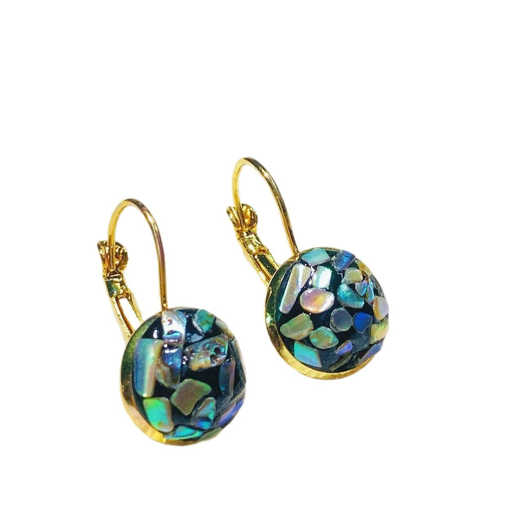 Ancient Lacquerware Mother-of-pearl Earrings For Women