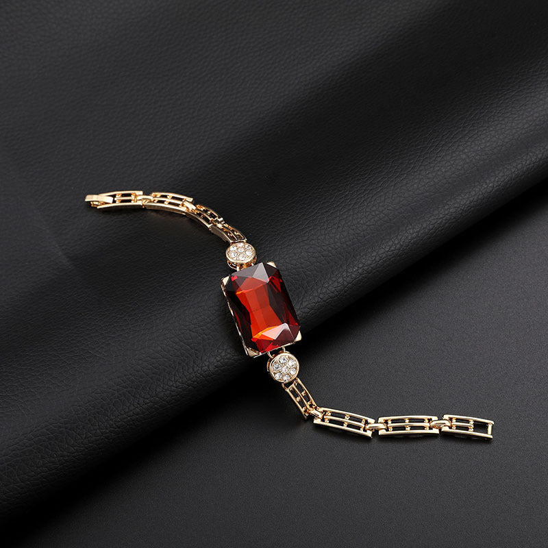 Four-piece Set Of Gemstone Necklace Earrings Jewelry