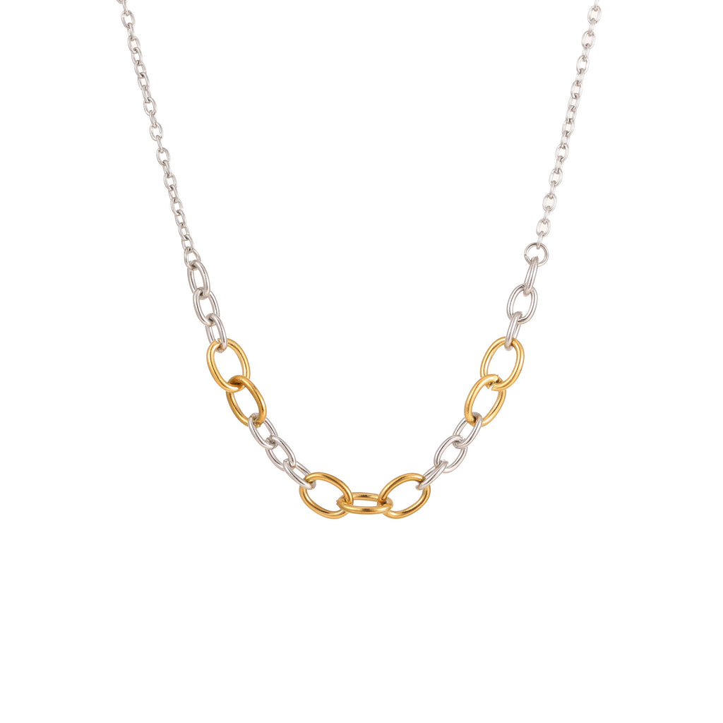 Autumn And Winter New Style Necklaces Gold And Silver Color Matching Earrings Jewelry