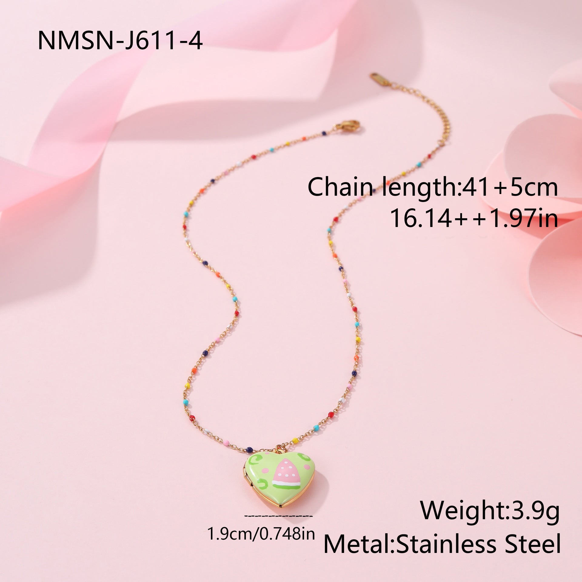 Fruit Love Pendant Stainless Steel Necklace