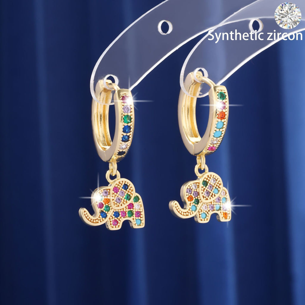 Zircon Inlaid High-end Sense Of Light Luxury Earrings