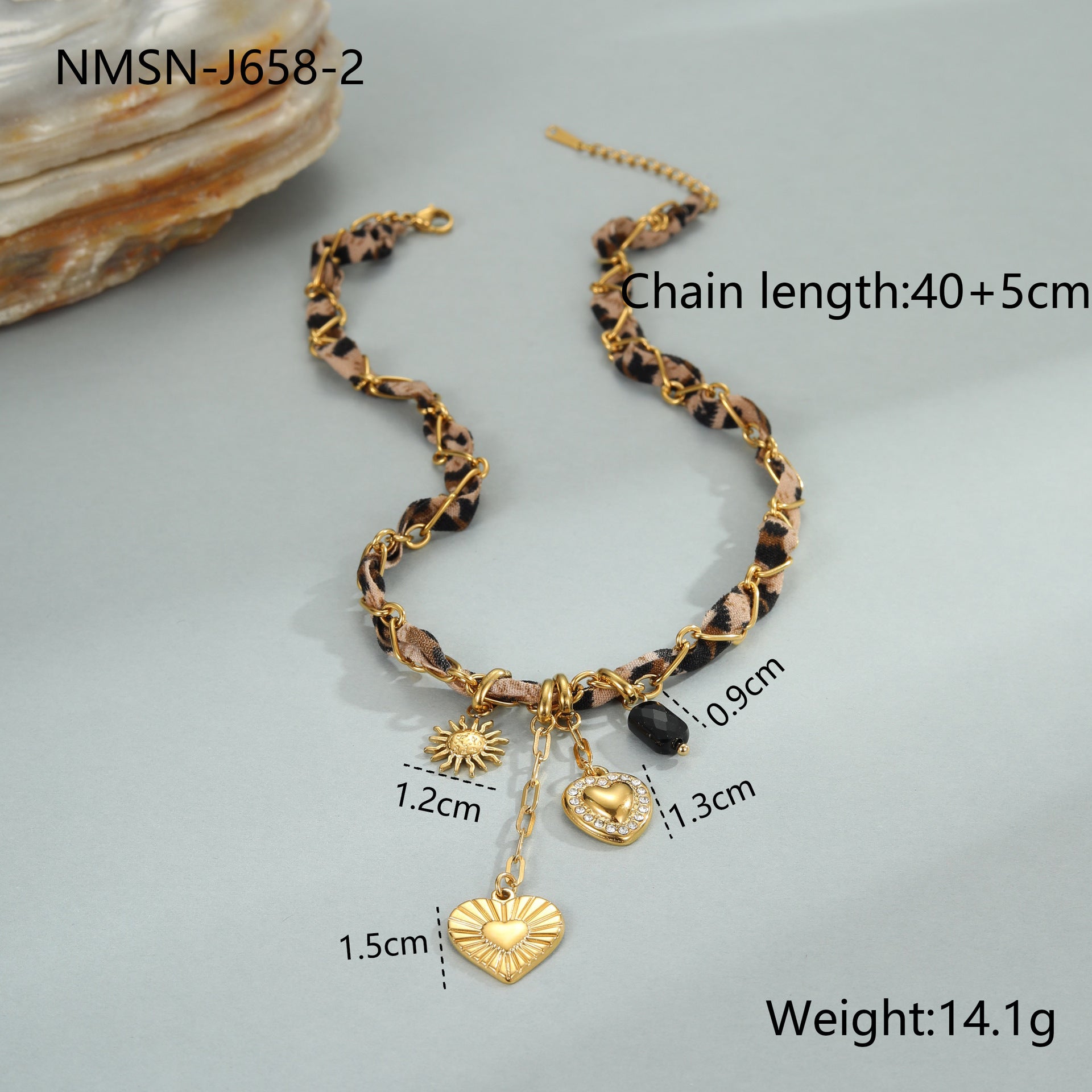 Leopard Love Pendant Stainless Steel Necklace