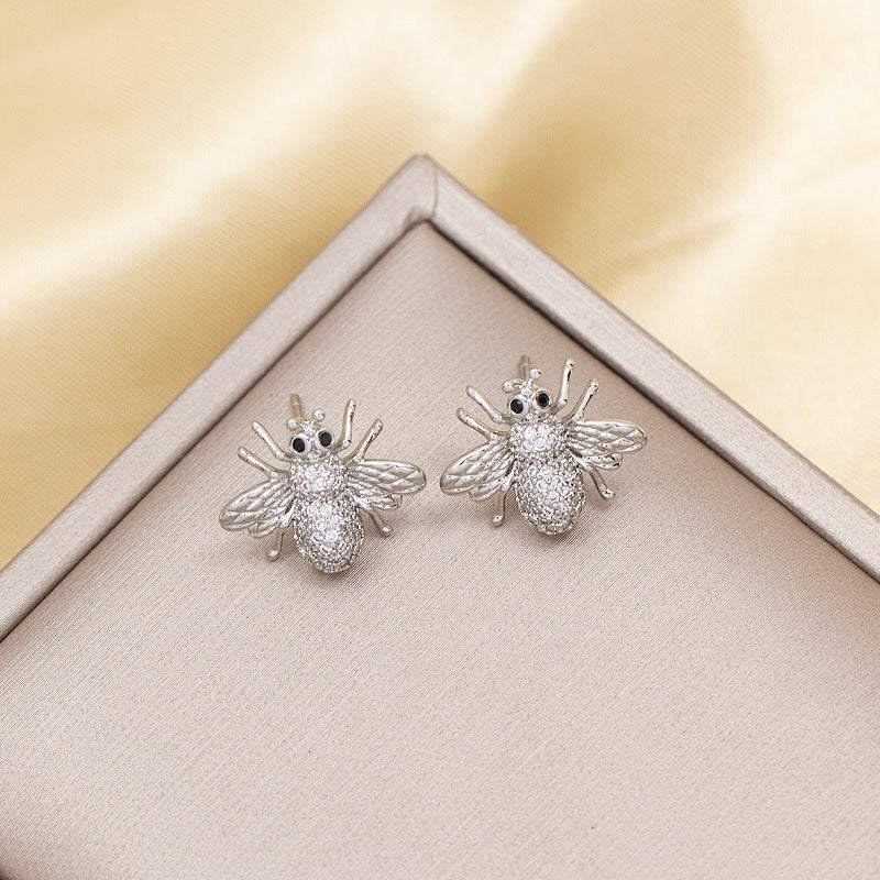 Versatile Titanium Steel Lock Chain Pendant Earrings