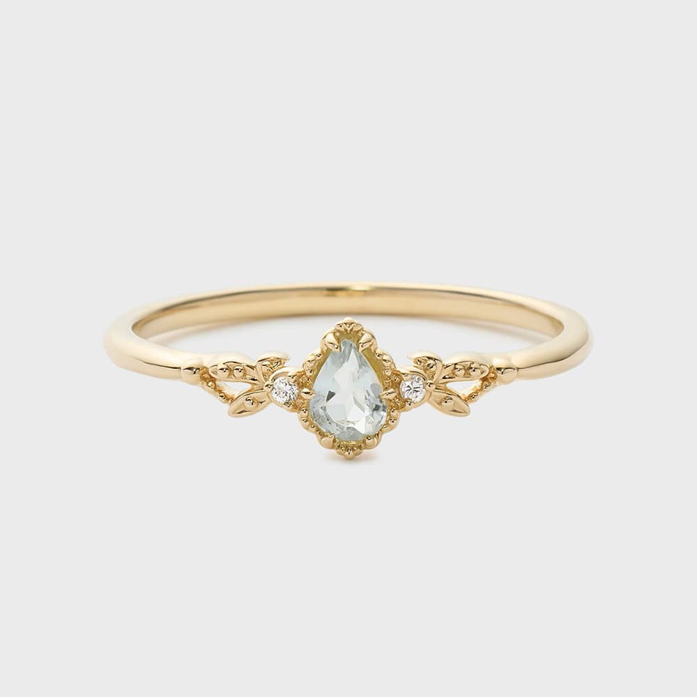 Aquamarine Blue Sky Flower Water Drop Hollow Corrugated Necklace