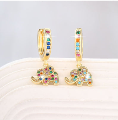 Zircon Inlaid High-end Sense Of Light Luxury Earrings