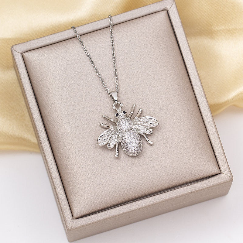 Versatile Titanium Steel Lock Chain Pendant Earrings