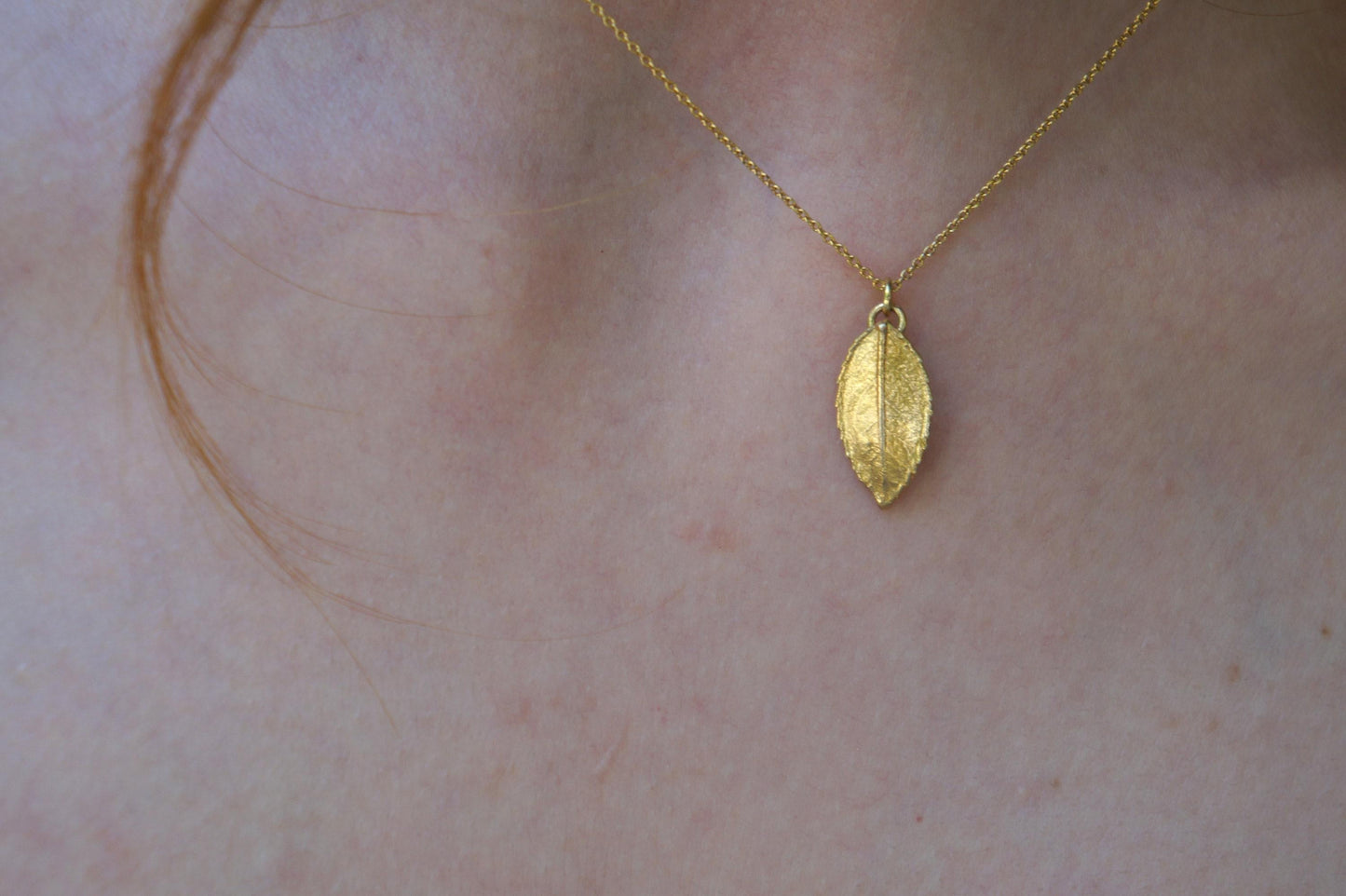 Real Rose Leaf Necklace: Sterling Silver Botanical Pendant